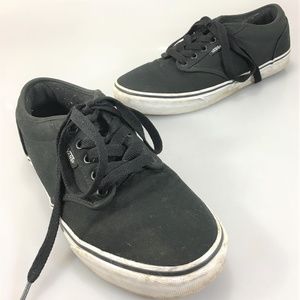 Vans Mens 8 Black Canvas Skateboarding Gym Shoes